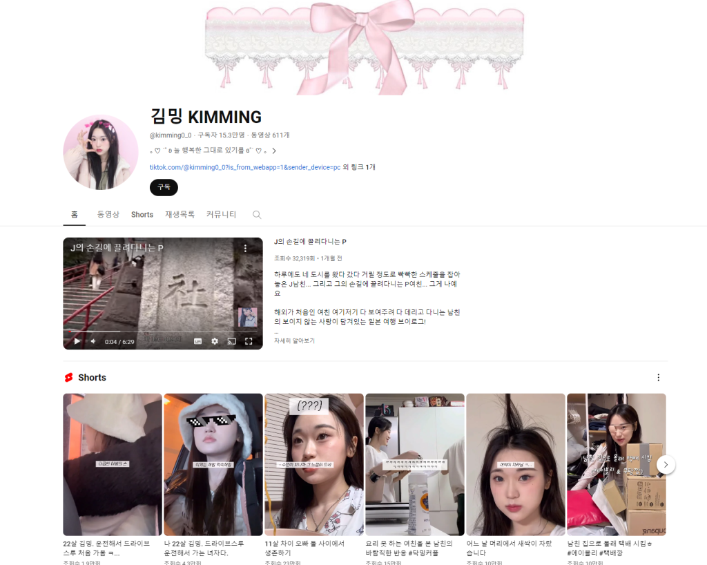 김밍 논란 유튜브